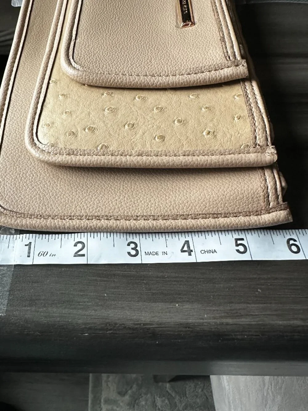NWT Anne Klein Trio Pouch Wristlet Set in Neutral with Silver Hardware